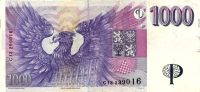 česká bankovka 1000 Kč rub
