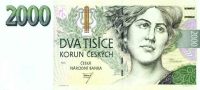 česká bankovka 2000 Kč líc