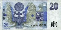 česká bankovka 20 Kč rub